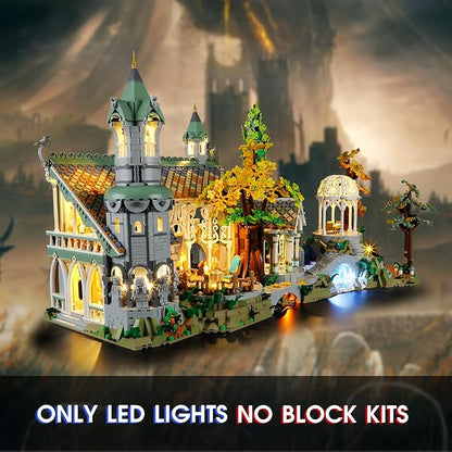 Vaodest Led Light for Lego 10316 The Lord of The Rings: Rivendell Building Blocks ModelDesign and Configuration Compatible with Model 10316(Led Light Only Not Building Block Kit)