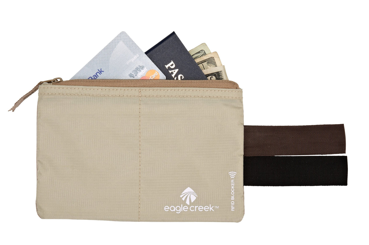 Eagle Creek Travel Gear RFID Blocker Hidden Pocket, Tan, One Size