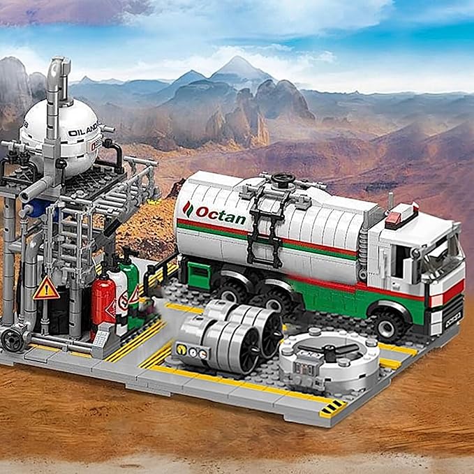 General Jim's Chemical Laboratory and Natural Gas Loading Station - City Modular Building Blocks MOC Bricks Set | Compatible with Lego City Sets and All Major Brands (Natural Gas Loading Station)