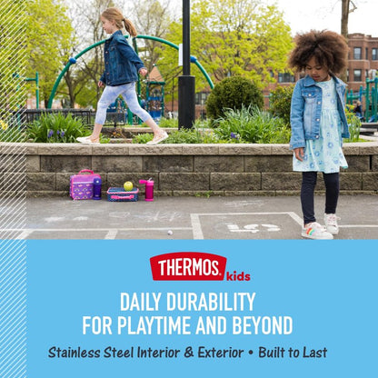 THERMOS FUNTAINER 12 Ounce Stainless Steel Vacuum Insulated Kids Straw Bottle, That Girl Lay Lay
