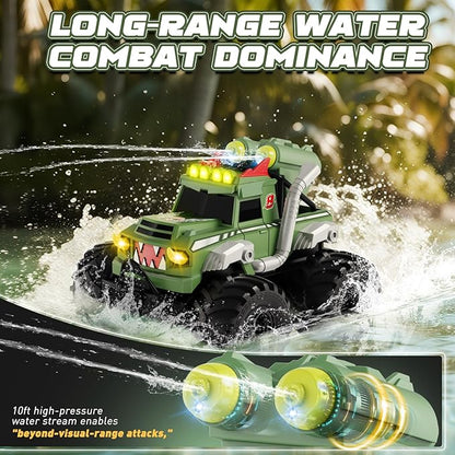 Remote Control Car Waterproof Monster Truck Toys RC Cars for Boys 1:18 Amphibious 4WD All Terrain Off-Road Pickup Toy Trucks Christmas Birthday Gift Boys Girls Kids Ages 6 7 8-12 Years Old