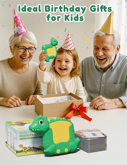 Talking Flash Cards for Toddlers with 510 Sight Words, Dinosaur Shaped Pocket Speech English Learning Toys Gifts for Boys, Educational & Autism Toys for Speech Therapy