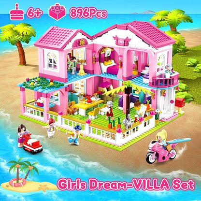 Sluban Garden Villa Friends Building Set for Girls STEM Educational Toy Building Set Gift for Kids Ages 6+