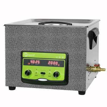 ONEZILI Ultrasonic Cleaner 15L, 360W Ultrasonic Parts Cleaner w/Adjustable Power, Sweep & Degas for 360°Cavitation Cleaning- Industrial Ultrasonic Cleaning Machine for Carburetor & Mechanical Parts