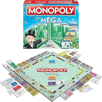 Monopoly The Mega Edition by Winning Moves Games USA a Bigger and Faster Version of Monopoly with the Speed Die for 2 to 8 Players Ages 8 and up (1104)