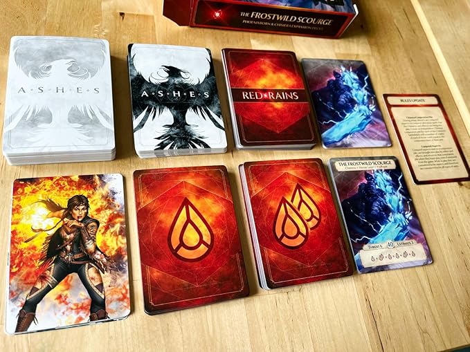 Plaid Hat Games Ashes Reborn: Red Rains Frostwild Scourge Expansion Decks – Phoenixborn &amp Chimera Set for 1-2 Players Ages 14+ – Requires Corpse of Viros &amp Master Set