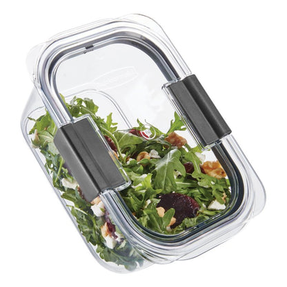 Rubbermaid Brilliance BPA Free Airtight Food Storage Containers with Lids, Set of 4 (4.7 Cup) Ideal for Lunch, Meal Prep, and Leftovers