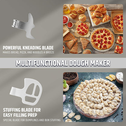Razorri Electric Dough Maker, 5L 4.5QT Household Dough Mixer with Ferment Function, Microcomputer Timer, Stuffing Blade & Stainless Steel Bowl for Bread, Pizza, Noodles, Dumplings