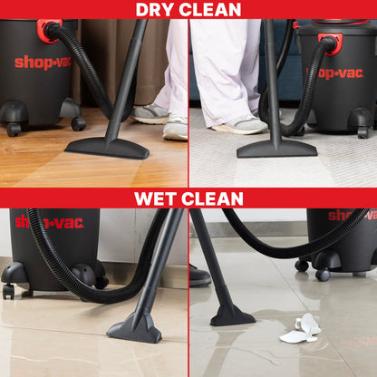 Shop-Vac 5985005 6 Gallon Wet/Dry Vacuum, 3.5 Peak HP, 1.25 Inch Diameter x 7 Foot Hose, 6 Foot Cord, Ideal for Home, Garage, and Workshop Cleaning