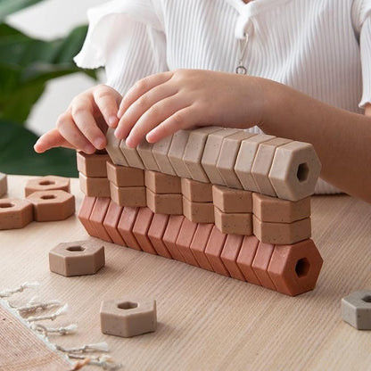 Guidecraft Little Pavers - 60 pc. Set: Block Builders Set for Construction and Stacking