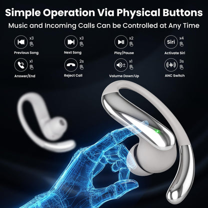 RichEast AI Translation Earbuds Real Time 50H Playtime Translator Ear Buds Audifonos Traductores Inglés Español 4-in-1 Translator Wireless Earphones for Trave/l Business/Learning Beige