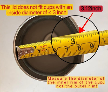 AICMEI 2 Replacement Lids for 20oz Stainless Steel Tumbler Lids-Replaces Only Covers With a Top Diameter of 3.4 inches（Bottom Diameter of 3.23 inches）