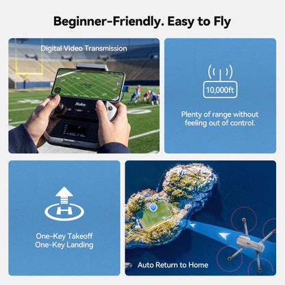 Ruko F11PRO 2 Drone with 6K Camera for Adults, 3-Axis Gimbal Stabilizer, 2 Batteries for 70-Min Flight Time, Long-Range Transmission, Auto Return & Beginner-Friendly, Ideal Tech Gift