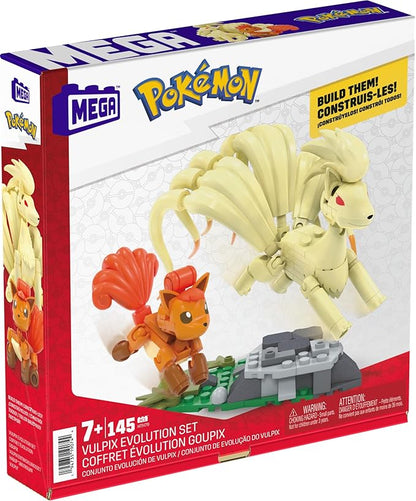 MEGA Pokémon Vulpix EVolution Set (145 Pieces) With 2 Poseable Action Figures For Kids