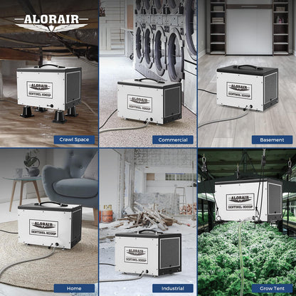 ALORAIR 120 PPD Crawl Space Dehumidifier with Pump, Commercial Basement Dehumidifier with Drain Hose, Compact Portable Auto Defrost Dehumidifier for Crawlspace and Under-House Use