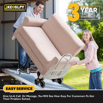 Osluken 3 in 1 Heavy Duty Convertible Hand Truck Dolly, 1000LB Capacity Stair Climbing Aluminum Collapsible Utility Cart with Wheels, 3 Positions for Moving & Transport