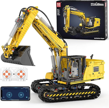 Mould King RC Construction Excavator Building Sets 13112 Engineering Model Kits with APP Remote Control STEM Construction Vehicle Sets for Adults &amp Teens 14+ (2169 Pcs)