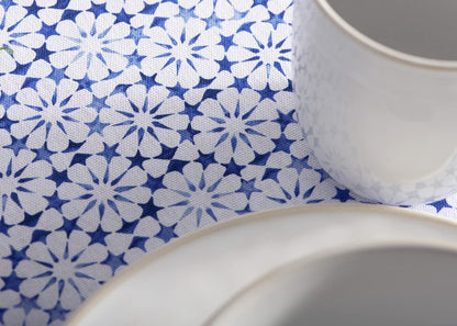 Maison d' Hermine Table Cloth Round Table 100% Cotton 63 Round Inches Tablecloth Reusable Decorative for Dining Kitchen Room Farmhouse Home Gifts for Mothers Day Spring Summer - Passiflora