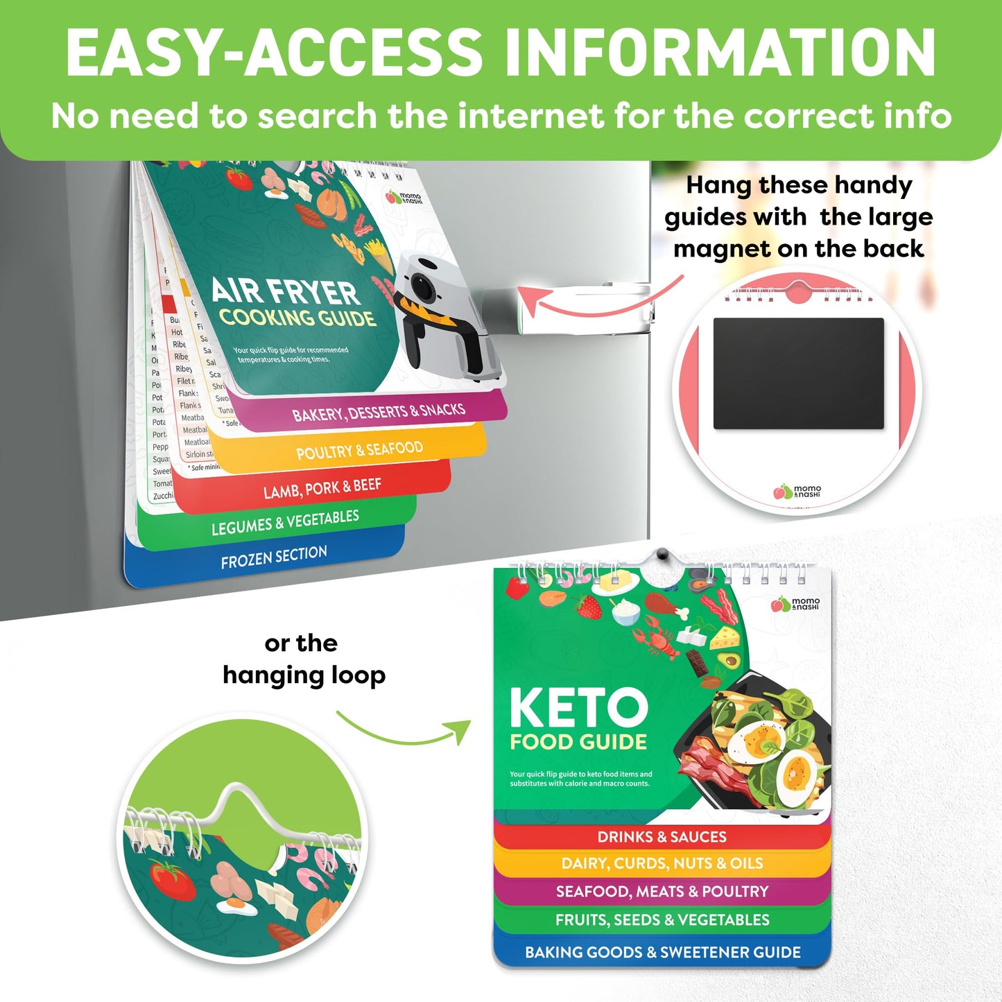 Air Fryer Cheat Sheet Magnets Cooking Guide Booklet - Air Fryer Cookbooks - Air Fryer Liners - Air Fryers Kitchen Gifts Gadgets 2025 and 2026 - Air Fryer Accessories - Air Fryer Cooking Guide