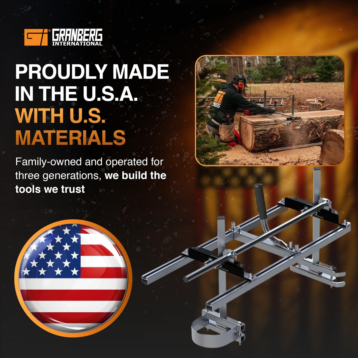 Granberg 48-Inch Alaskan MKIV Chainsaw Mill, G778-48,Portable Sawmill Timber Jig and Wood Cutting Guide for Chainsaw Lumber Milling, Slab Cutting for On-Site Milling Projects