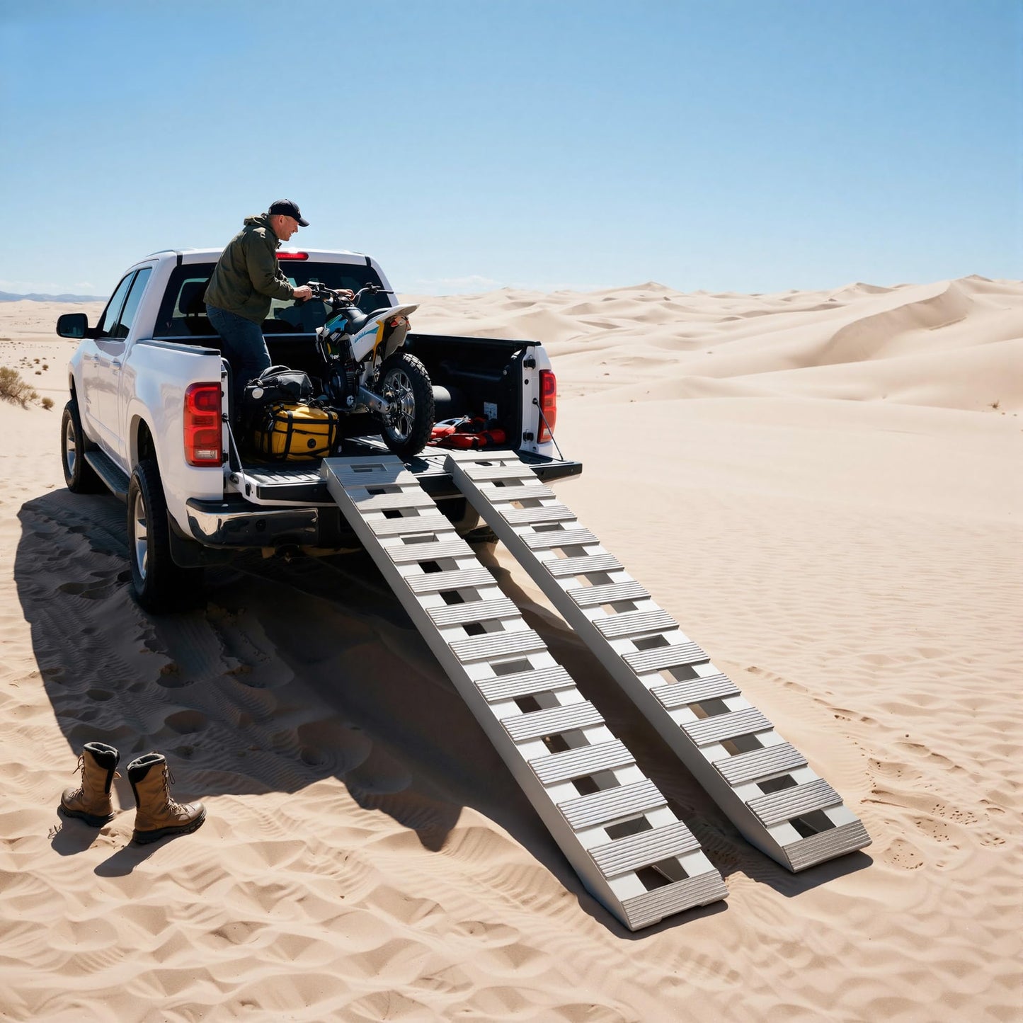 AUTOSAVER88 2pcs 6000lbs 60" x 12" Aluminum Trailer Ramps, Loading Ramps Car ATV Truck Auto Hauler Knife & Hook Ends