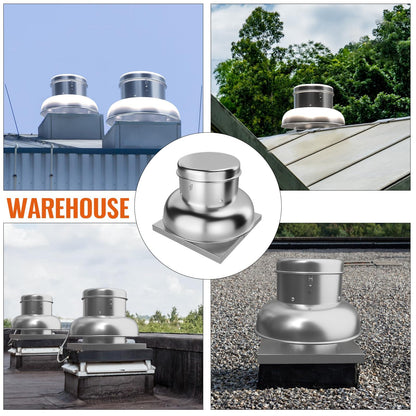 MilleLoom 2400 CFM Upblast Roof Exhaust Fan, High-Speed Direct Drive with Upgraded Motor, 25" Fan Base, Silent Operation Weather-Resistant Ventilation for Restaurants, Factories, Warehouses