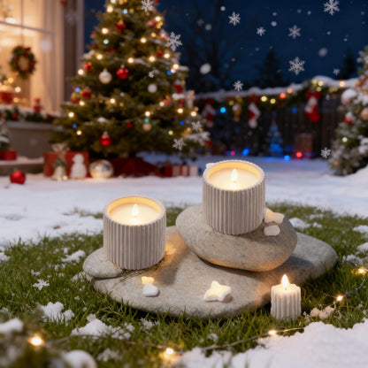 XMHBCSM Flameless Christmas Candles,2 Pack Christmas Decorations Flameless Candles Battery Operated Candles for Christmas Home Decoration