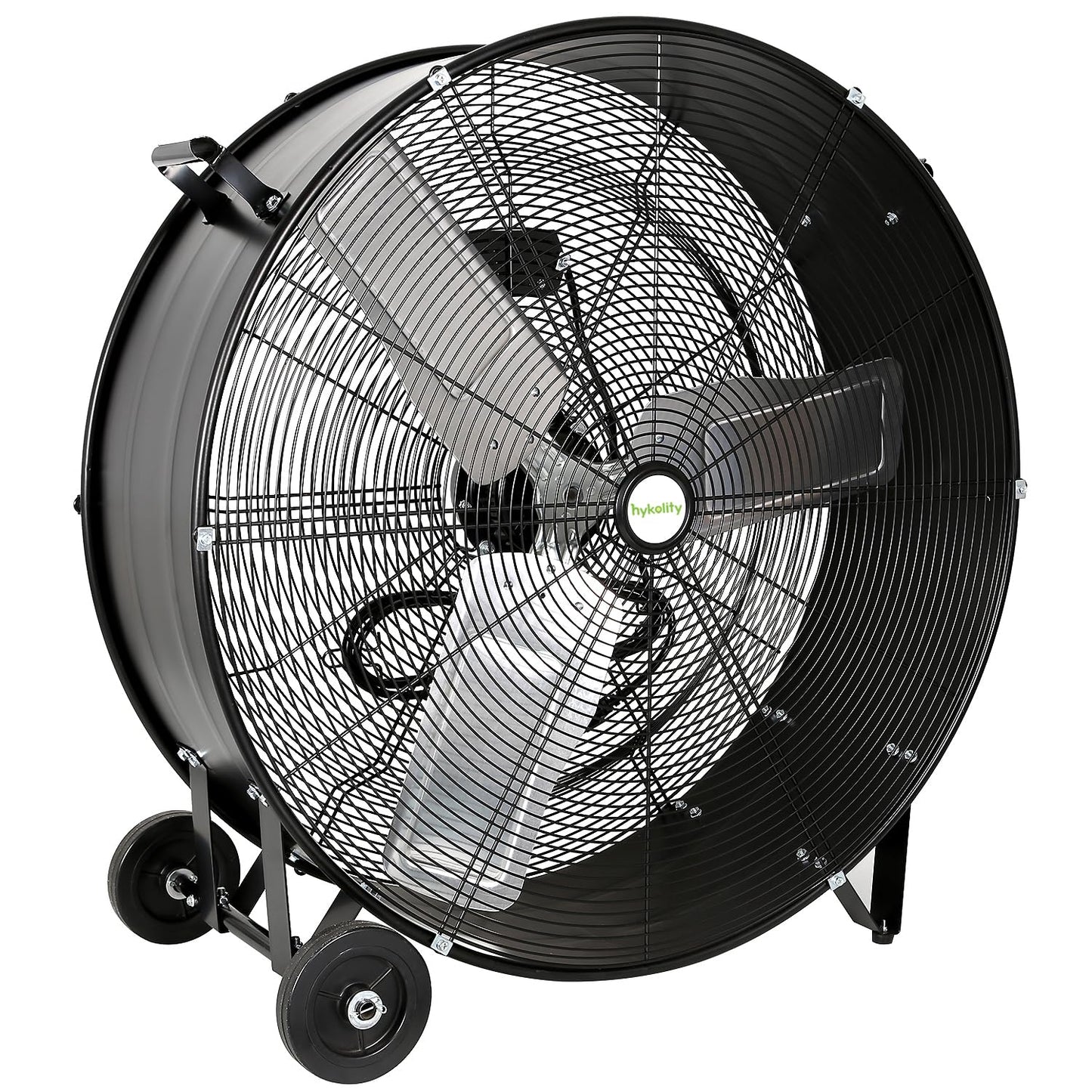 hykolity 30 inch High Velocity Drum Fan, 2-Speed Heavy Duty Industrial Shop Fan Up to 13000 CFM, Commercial Floor Fan for Warehouse, Workshop, Garage and Basement, Black