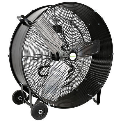 hykolity 30 inch High Velocity Drum Fan, 2-Speed Heavy Duty Industrial Shop Fan Up to 13000 CFM, Commercial Floor Fan for Warehouse, Workshop, Garage and Basement, Black