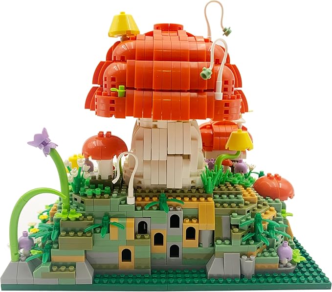 Mushroom House Micro Building Blocks Set2798 PCS Mini Treehouse Architecture Building Sets for Adults TeensMicro Japanese Sakura Bonsai Tree BricksCreative Collectible Gifts for Kids 14+
