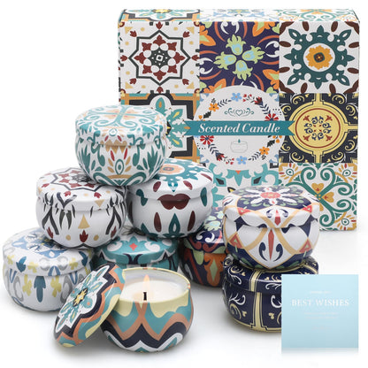 Scented Candles, 9 Packs 2.5oz Candle Set, Soy Candles for Home Scented, Aromatherapy Candle Gift Set for Stress Relief, Bathing, Ideal Gifts for Women Birthday, Valentines Day, Mothers Day