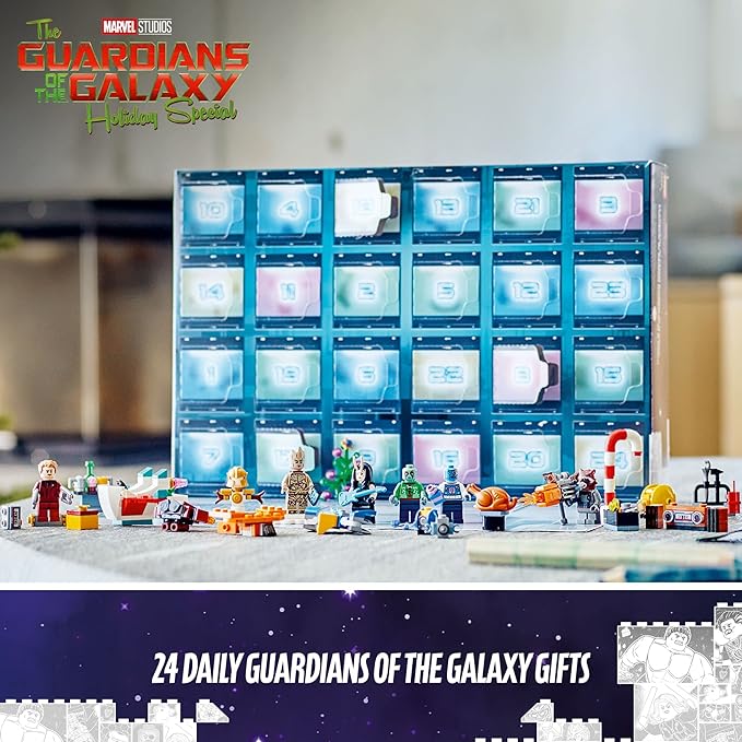 LEGO Marvel Studios’ Guardians of The Galaxy 2022 Advent Calendar 76231 Building Toy Set and Minifigures for Kids Boys and Girls Ages 6+ (268 Pieces)
