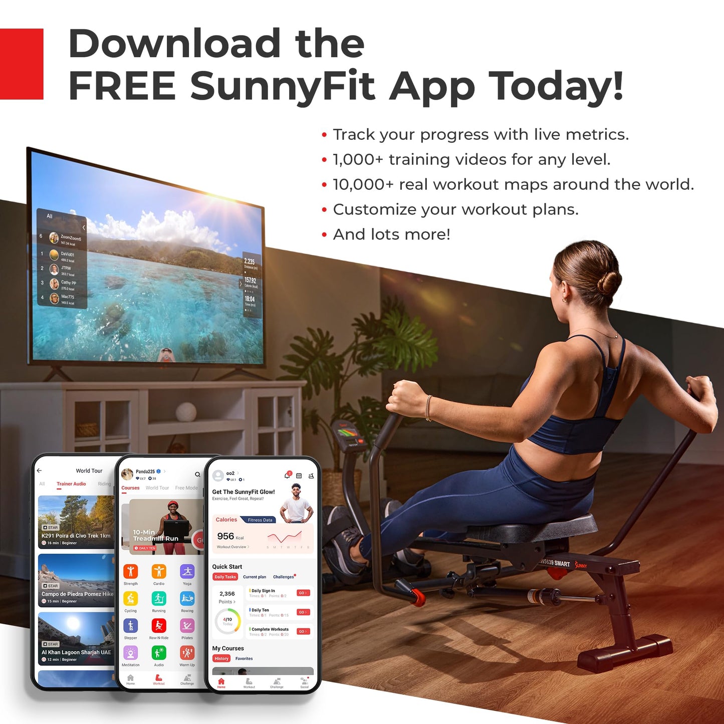 Sunny Health & Fitness Smart Slim Under Desk Walking Treadpad with Remote Control, LCD Display, Improved Safety, Energy-Efficient Design, and Exclusive SunnyFit App - SF-T7945SMART