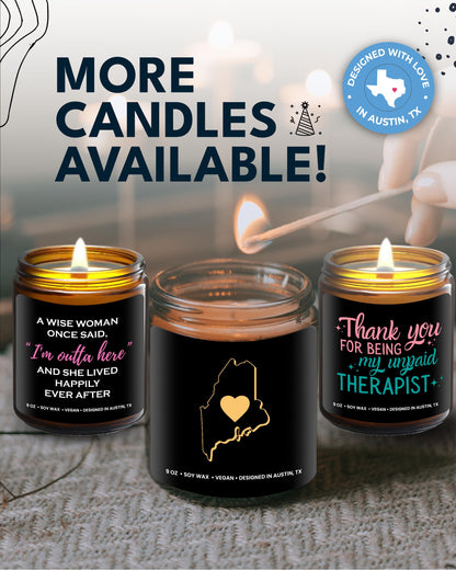 Maine Candle, Unique Maine Themed Gifts for Men and Women, Best State Souvenir Gifts for Moving Away, Thoughtful Home Sick Presents, Ideal for Birthday, Christmas, Graduation, Gift Ready