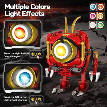 HOGOKIDS 5-in-1 Dragon Robot Building Toys with 6 Lighting Colors &amp 5 Light Effects - 354PCS Remote &amp App Control Robots Toy Set for Kids RC Robot Building Toys Gifts for Teens Boys Girls Age