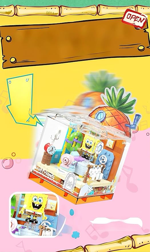Exquisite Toy Building Block Box Set Series Pineapple House Building Blocks Birthday Gifts for Boys and Girl with Themed Characters for 14+ Teenagers &amp Adults