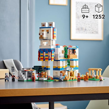 LEGO Minecraft The Llama Village Farm House Toy Building Set 21188 Minecraft Gift Idea for Kids Boys Girls Age 9+ Years Old Create a Minecraft Village with 6 Customizable Buildings and Minifigures