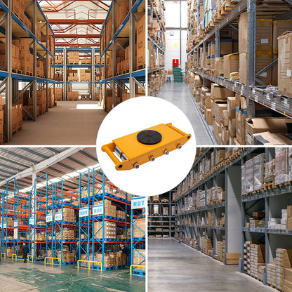 XCFDP Machine Skates, 12T Machinery Skate Dolly, 26400lbs Machinery Moving Skate, Machinery Mover Skate with 360° Rotation Cap, Heavy Duty Machine Dolly Skate for Industrial Moving Equipment, 1pc