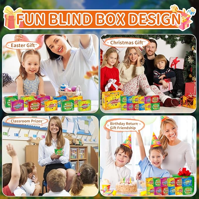 Party Favors for Kids - 24 Pack 72 Kinds of Animals Building Block Toy Goodie Bags Fillers Classroom Carnival Prizes Stuffers Gifts Building Set Christmas Birthday Gift for Boys Girls Ages 6-12