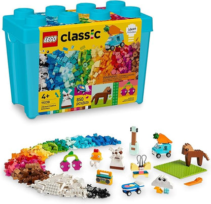 LEGO Classic Vibrant Creative Brick Box Building Blocks - Sensory &amp Learning Toys for Boys &amp Girls Ages 4+ Years - Pretend Play Preschool Toys - Gift for Birthdays - 11038