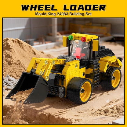Mould King City Technik Wheel Loader Builidng Sets MOC Construction Toy for boy Age 8-12 Engineering Farm Vehicle Model Kits with with Articulated Steering/Scoop (456PCS+)