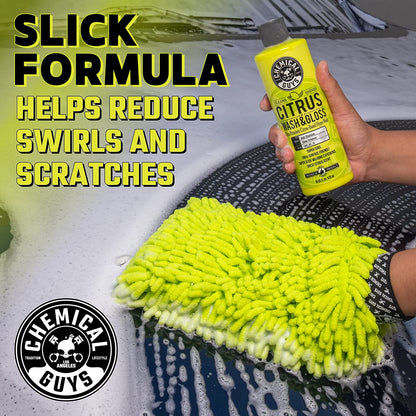 Chemical Guys HOL357 Clean & Shine Car Wash Starter Kit - Safe for Cars, Trucks, Motorcycles, SUVs, Jeeps, RVs & More (7 Piece Set, Including 3 16 oz. Car Detailing Chemicals)