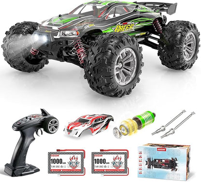 Hosim 2845 Brushless 60+ KMH 4WD High Speed RC Monster Truck 1:16 Scale RC Car All Terrain Off-Road Waterproof 2.4GHZ Hobby Grade Remote Control Vehicle for Adults Children(Green)