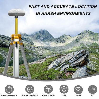 SMA20 Base 900MHz GNSS RTK GPS Surveying Equipment 1408 Channels, Work as Base Station for UAVs/Drones, Land Survey, Topographic Mapping, CORS/NTRIP Correction, Free Software, NOAA Certified