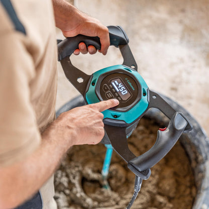 COLLOMIX XQ Paddle Mixer - 8 Speed (300-750 RPM) Portable Material Mixing Drill with Speed and Timer Settings for Max. (4) 50lb Bags - XQ6