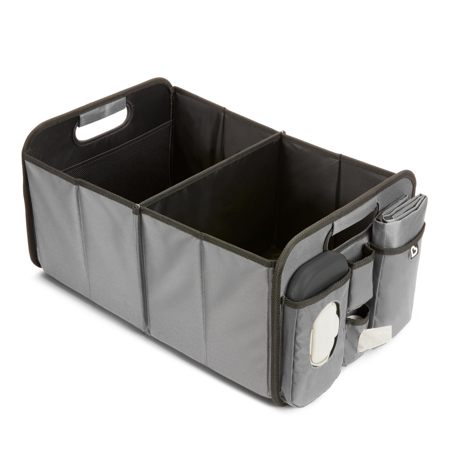 Munchkin Brica Out-n-About Trunk and Car Organizer with Diaper Changing Station, Collapsible, Grey