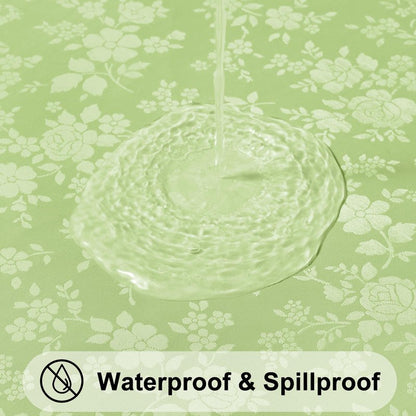 Smiry Rectangle Table Cloth, Waterproof Heavy Duty Vinyl Tablecloths, Wipeable Washable Table Cover for Kitchen and Dining Room (Sage Green, 52" X 70")