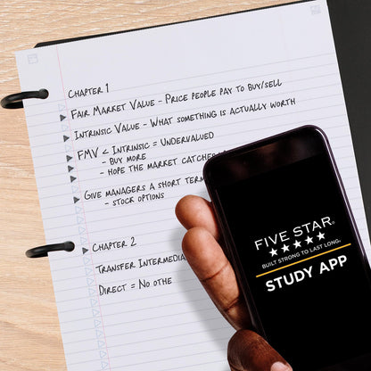 Five Star Flex Refillable Notebook + Study App, College Ruled Paper and 1 Inch TechLock Ring Binder with Customizable Cover, Pockets, Tabs and Dividers, 200 Sheet Capacity, Fire Red (29326AB2)
