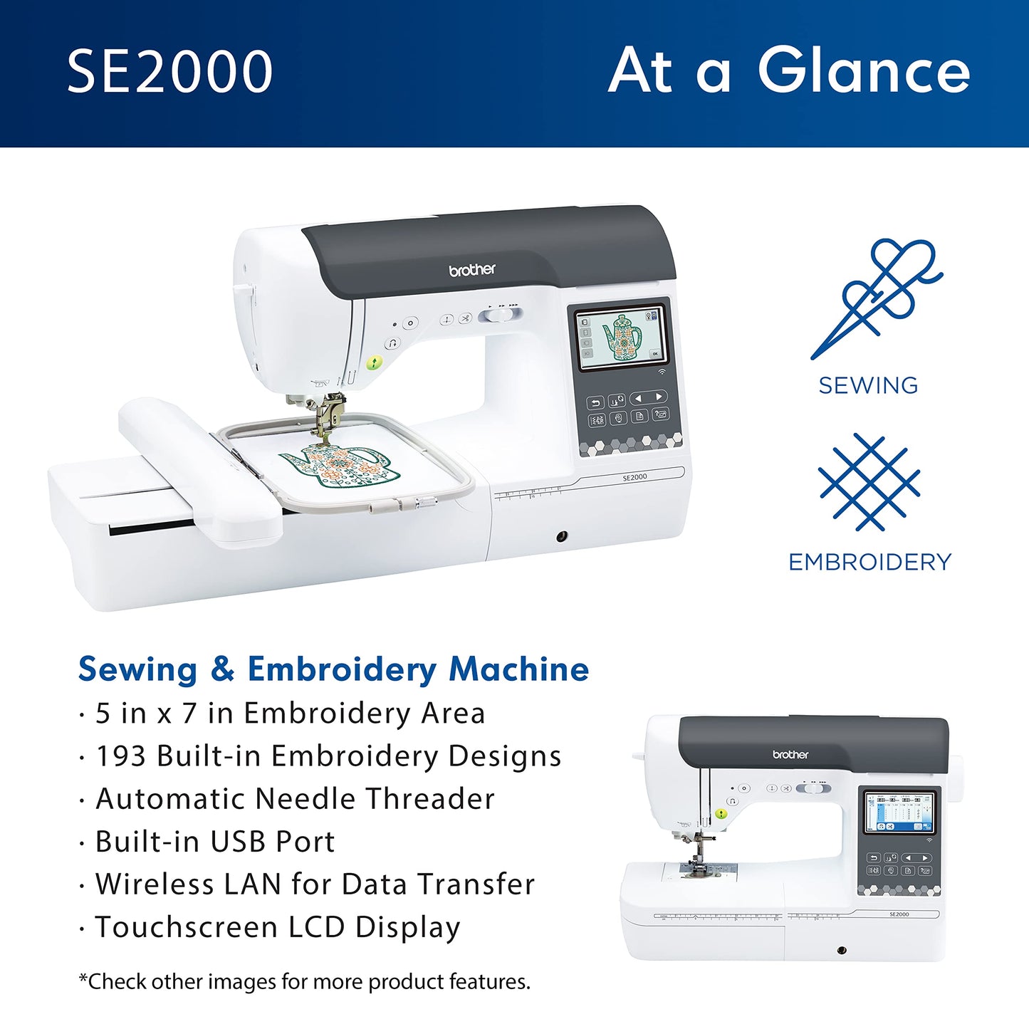 Brother SE2000 Computerized Sewing and Embroidery Machine