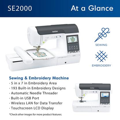 Brother SE2000 Computerized Sewing and Embroidery Machine